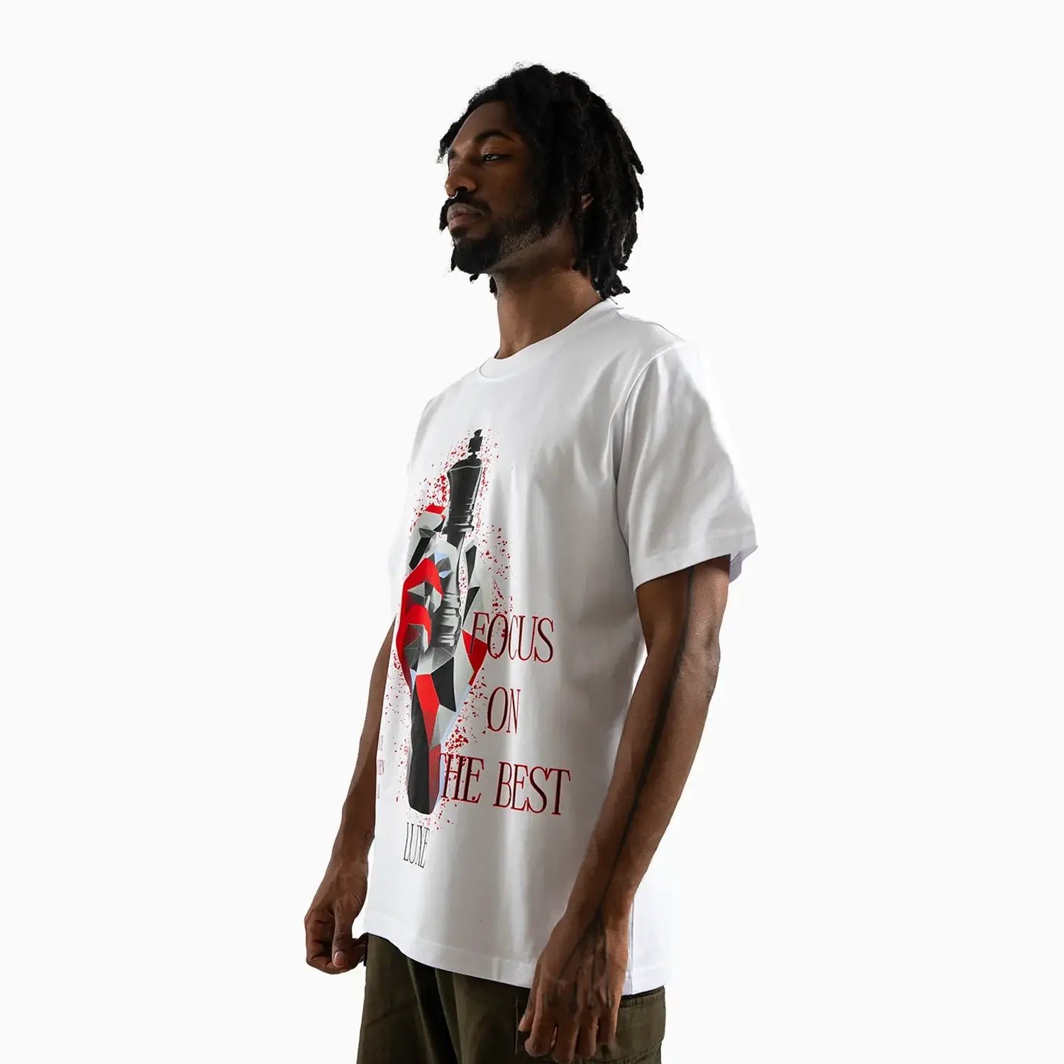 Men's Focus on the Best Chess King Graphic Short-Sleeve T-Shirt - Image 3