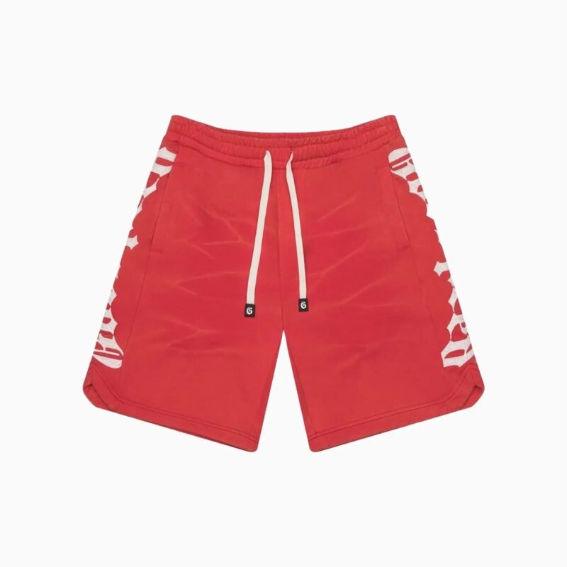 Men's Courtside Red Tie-Dye Shorts