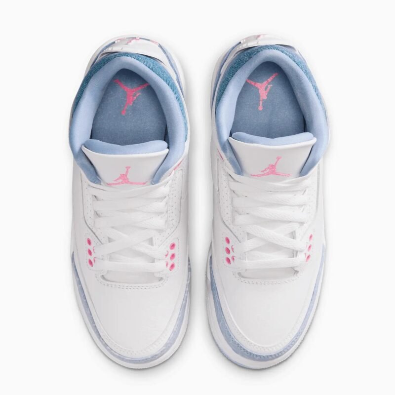 Kid's Air Jordan 3 Retro "White Cobalt Bliss" Grade School - Image 5
