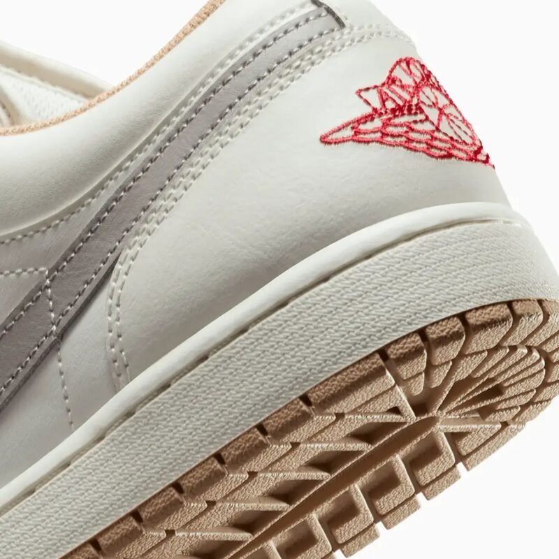 Men's Air Jordan 1 Low "Sail Fire Red College Grey" - Image 8