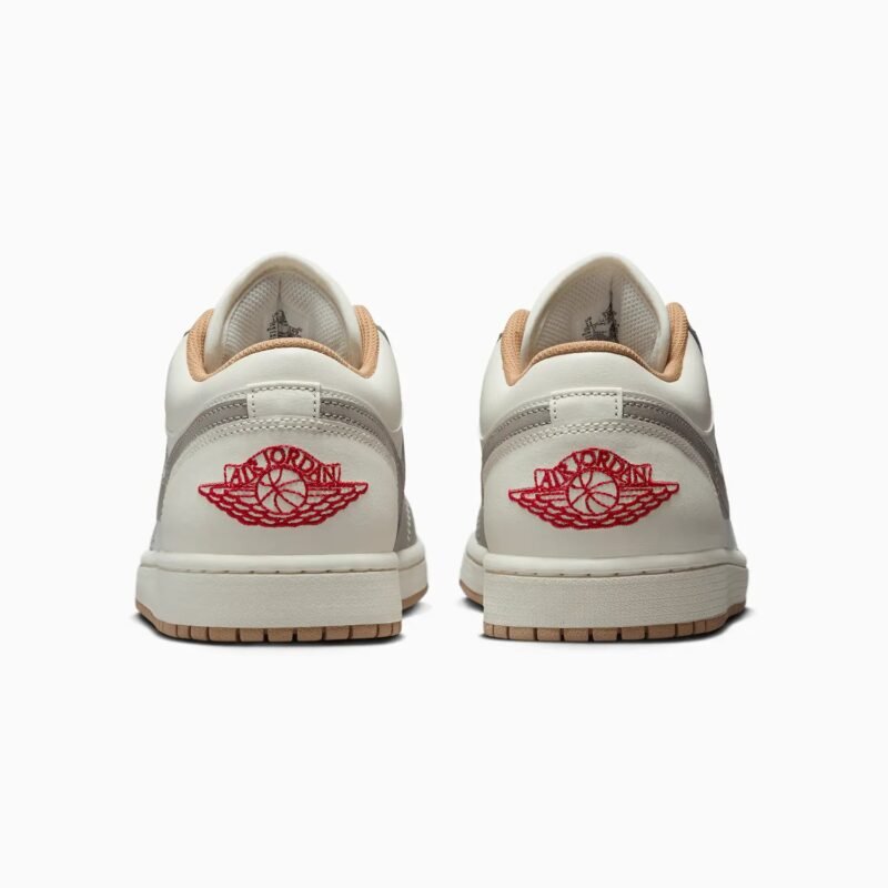 Men's Air Jordan 1 Low "Sail Fire Red College Grey" - Image 6