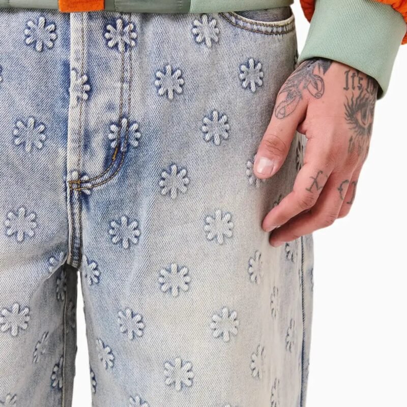 Men's Embossed Logo Denim Pant - Image 6