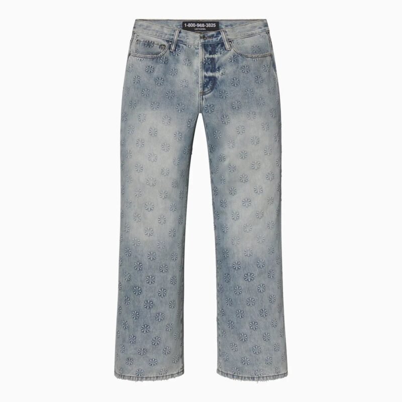 Men's Embossed Logo Denim Pant