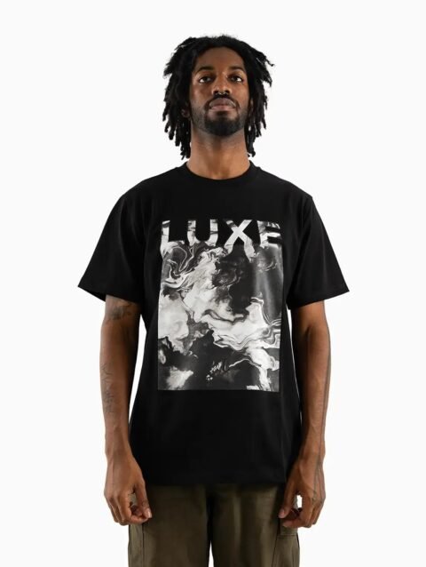 Men's Monochrome Marble Graphic T-Shirt
