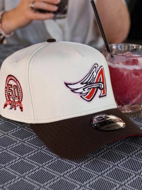 NEW ERA 9FORTY A-FRAME ANAHEIM ANGELS 50TH ANNIVERSARY TWO TONE / SCARLET RED UV SNAPBACK