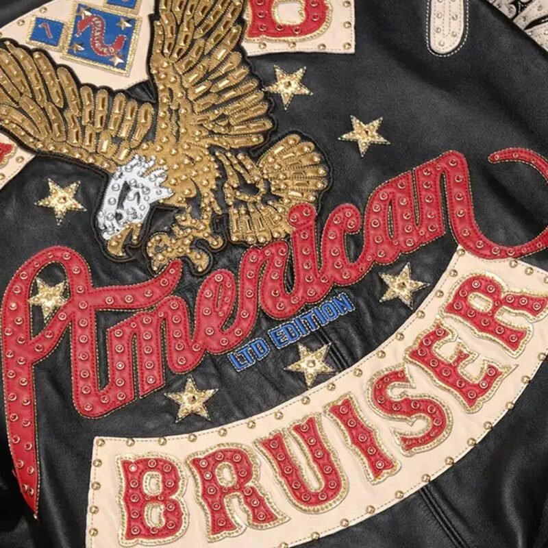 Men's American Bruiser Leather Jacket - Image 8