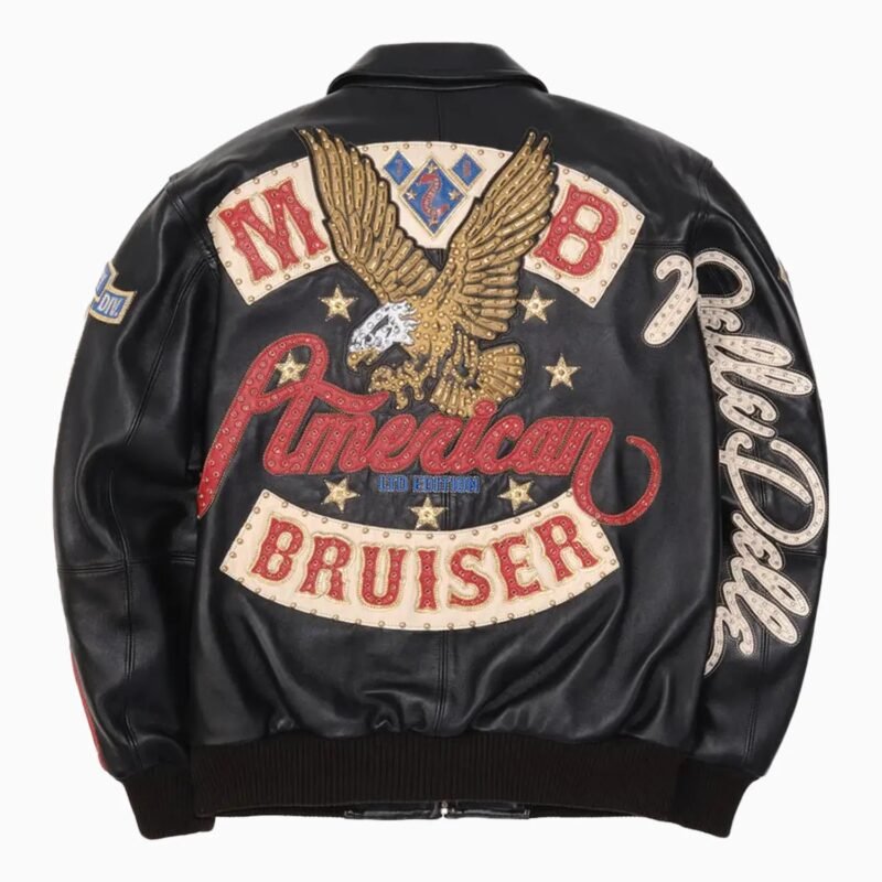 Men's American Bruiser Leather Jacket - Image 2