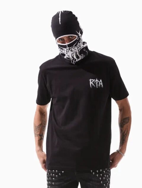 Men's Liam Black Cyber Metal T-Shirt