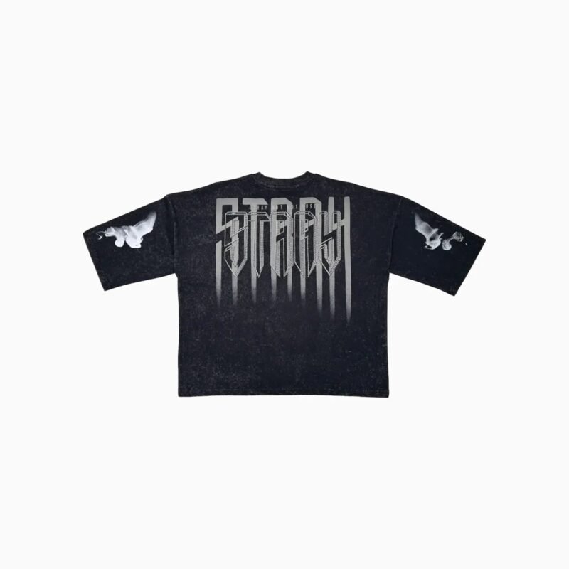 Men's Monarch Digital Skull Oversized Graphic T-Shirt - Image 4