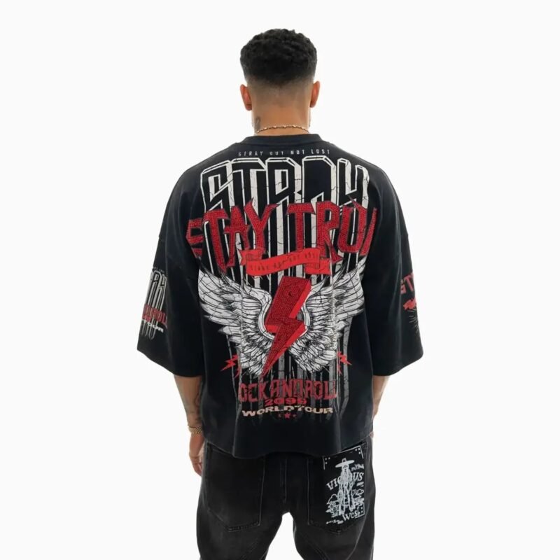 Men's Rock and Roller 2099 World Tour Oversized Graphic T-Shirt - Image 2