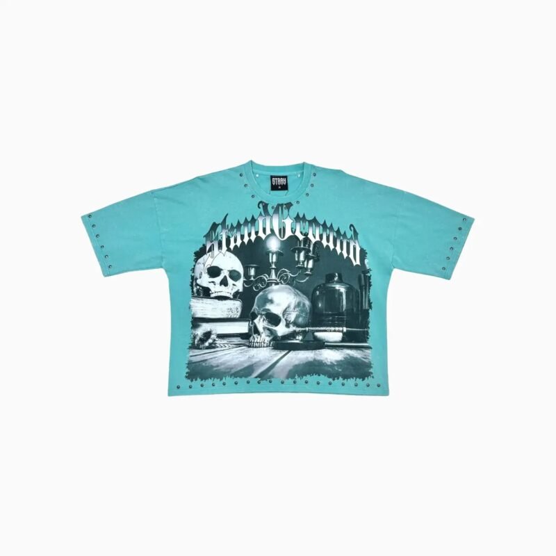 Men's Stand Proud Gothic Skull Graphic T-Shirt - Image 5