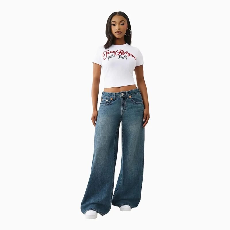Women's Embroidered Logo Baby T-Shirt - Image 4