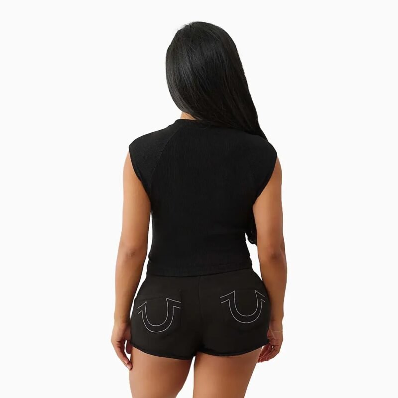 Women's Sporty Raglan Ribbed T-Shirt - Image 3