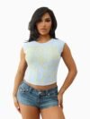 Women's Sporty Raglan Ribbed T-Shirt