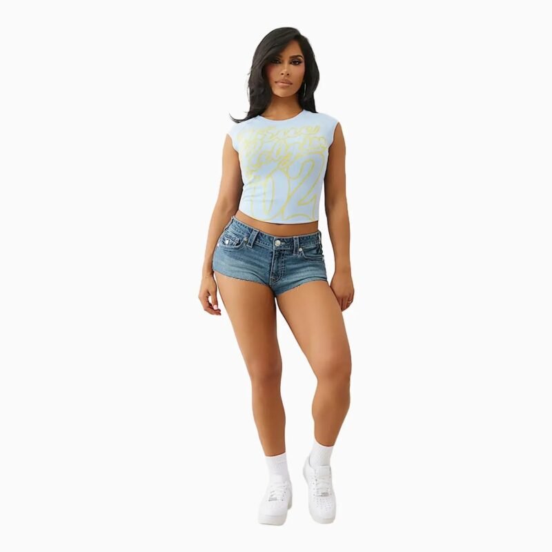 Women's Sporty Raglan Ribbed T-Shirt - Image 2