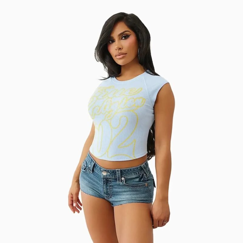 Women's Sporty Raglan Ribbed T-Shirt - Image 5