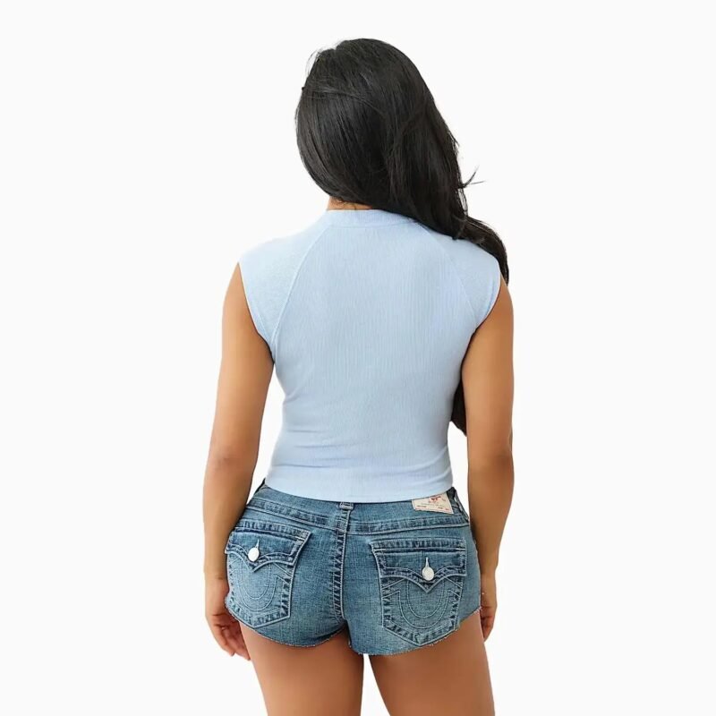 Women's Sporty Raglan Ribbed T-Shirt - Image 4